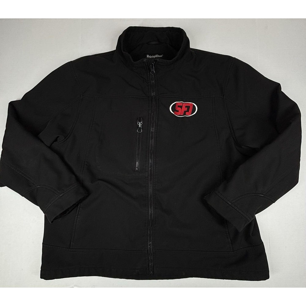 Refrigiwear 0491R Soft shell Jacket Black Mens 2XL Water Repellent Stretch Zip